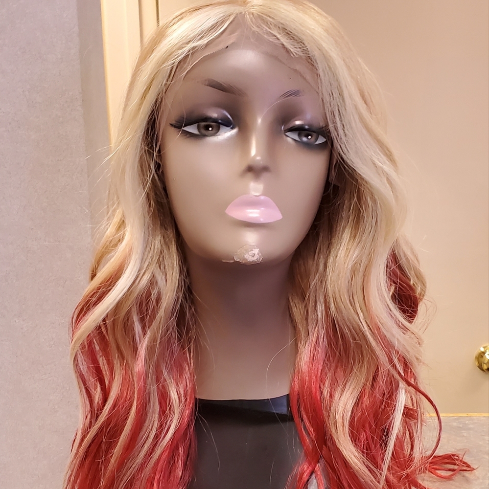 Cherry Ombre Synthetic Lace Front Wig